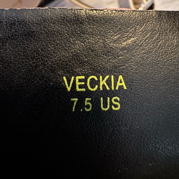 Paper Fox Stylish Orange Croco, White & Black Women's Open Toe Heels with Straps - Picture 15 of 15